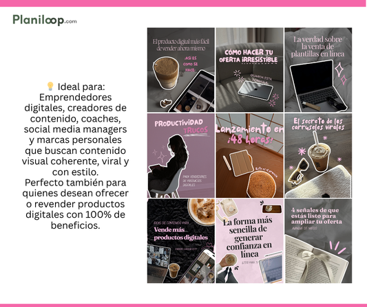 Pink Aesthetic Carousels – Pack de Carruseles Estéticos (MRR + PLR)