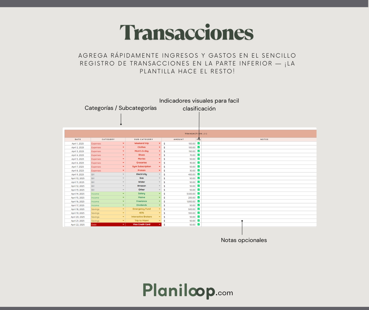 Plantilla de Presupuesto Simple